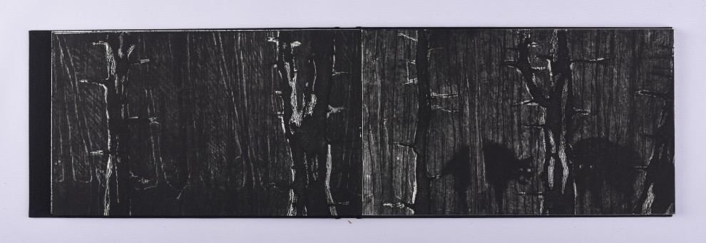 17. Gęsty las, wklęsłodruk, 21,5 x 73